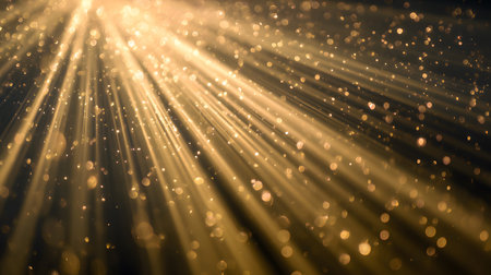 Light rays and glowing bokeh over warm tones. Perfect for celebration, elegant visual backgrounds.