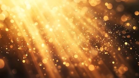 Light rays and glowing bokeh over warm tones. Perfect for celebration, elegant visual backgrounds.