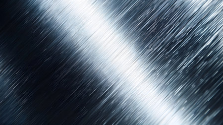 Shiny metallic background with brushed steel texture. Great for tech, industrial design, or modern corporate visuals.の写真素材
