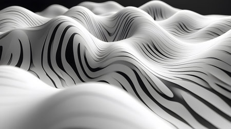 Monochrome line art background with wavy patterns. Great for minimal design, posters, and elegant...