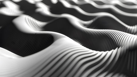 Monochrome line art background with wavy patterns. Great for minimal design, posters, and elegant...