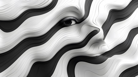 Monochrome line art background with wavy patterns. Great for minimal design, posters, and elegant...