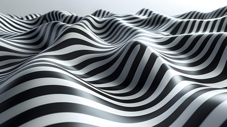 Monochrome line art background with wavy patterns. Great for minimal design, posters, and elegant...