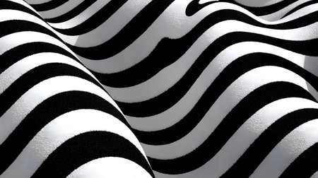 Monochrome line art background with wavy patterns. Great for minimal design, posters, and elegant...