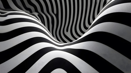 Monochrome line art background with wavy patterns. Great for minimal design, posters, and elegant...