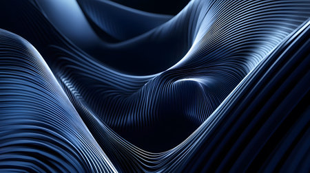 3D abstract wave texture with smooth flowing lines and soft lighting. Modern minimal background...