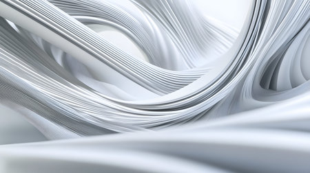 3D abstract wave texture with smooth flowing lines and soft lighting. Modern minimal background...