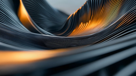 3D abstract wave texture with smooth flowing lines and soft lighting. Modern minimal background design for presentations, websites, and digital art projects.の写真素材