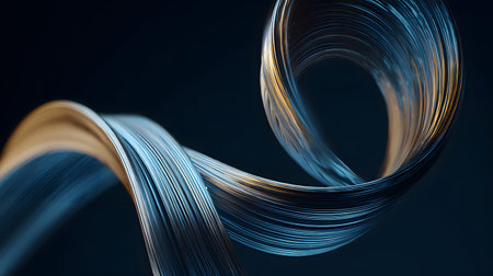 3D abstract wave texture with smooth flowing lines and soft lighting. Modern minimal background...