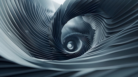 3D abstract wave texture with smooth flowing lines and soft lighting. Modern minimal background design for presentations, websites, and digital art projects.の写真素材