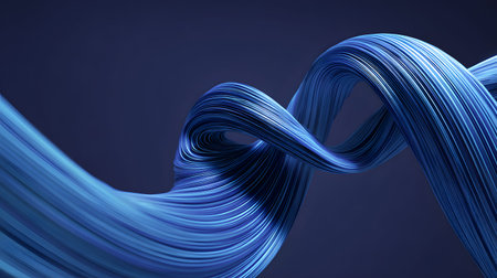 3D abstract wave texture with smooth flowing lines and soft lighting. Modern minimal background...