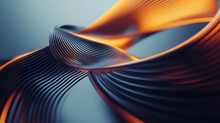 3D abstract wave texture with smooth flowing lines and soft lighting. Modern minimal background design for presentations, websites, and digital art projects.の写真素材