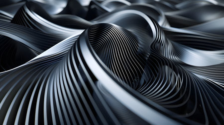 3D abstract wave texture with smooth flowing lines and soft lighting. Modern minimal background design for presentations, websites, and digital art projects.の写真素材