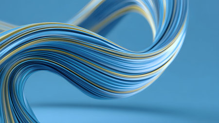 3D abstract wave texture with smooth flowing lines and soft lighting. Modern minimal background...