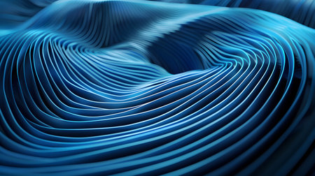 3D abstract wave texture with smooth flowing lines and soft lighting. Modern minimal background design for presentations, websites, and digital art projects.の写真素材
