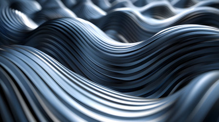 3D abstract wave texture with smooth flowing lines and soft lighting. Modern minimal background...