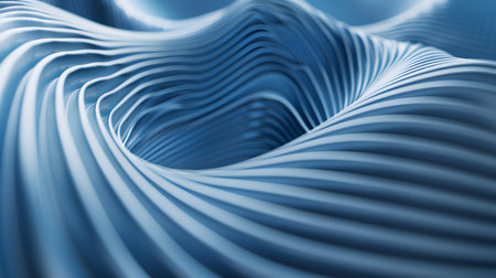 3D abstract wave texture with smooth flowing lines and soft lighting. Modern minimal background design for presentations, websites, and digital art projects.の写真素材