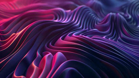3D abstract wave texture with smooth flowing lines and soft lighting. Modern minimal background...