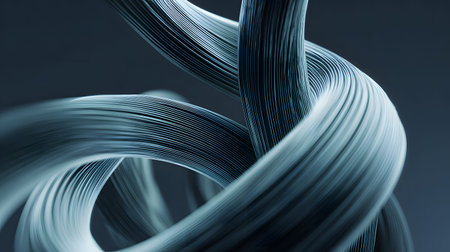 3D abstract wave texture with smooth flowing lines and soft lighting. Modern minimal background...