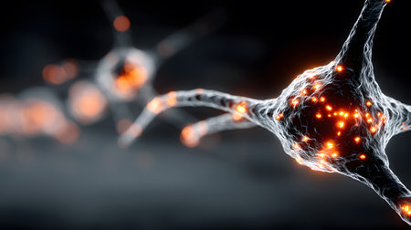 AI-inspired network background showing connections and nodes. Ideal for machine learning, big data, and innovation visuals.の写真素材