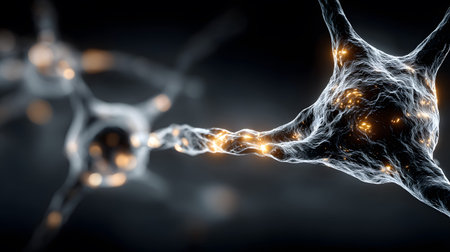 AI-inspired network background showing connections and nodes. Ideal for machine learning, big data,...