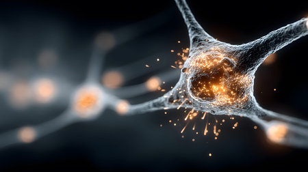 AI-inspired network background showing connections and nodes. Ideal for machine learning, big data,...