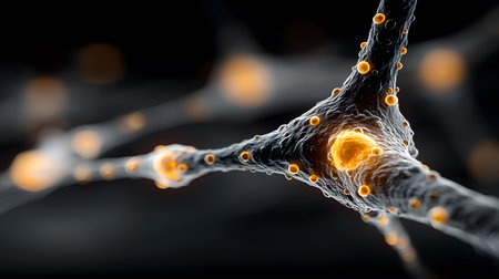 AI-inspired network background showing connections and nodes. Ideal for machine learning, big data,...