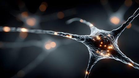 AI-inspired network background showing connections and nodes. Ideal for machine learning, big data, and innovation visuals.の写真素材