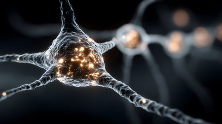 AI-inspired network background showing connections and nodes. Ideal for machine learning, big data, and innovation visuals.の写真素材