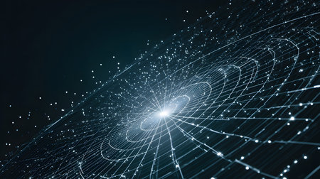 Satellite and signal transmission background with radar and orbit visuals. Great for aerospace,...