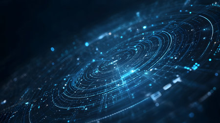 Satellite and signal transmission background with radar and orbit visuals. Great for aerospace,...