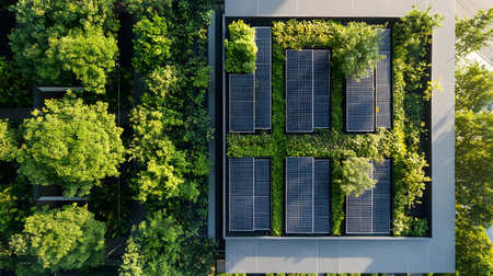 Eco-friendly architecture background with sustainable design elements. Great for green architecture,...