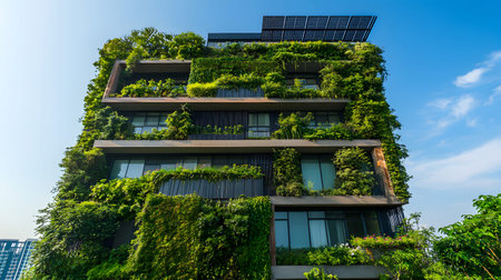 Eco-friendly architecture background with sustainable design elements. Great for green architecture,...