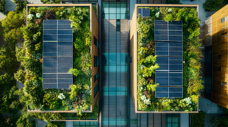 Eco-friendly architecture background with sustainable design elements. Great for green architecture,...