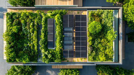 Eco-friendly architecture background with sustainable design elements. Great for green architecture,...