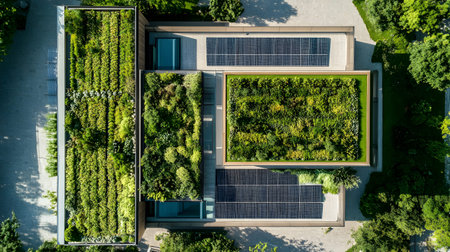 Eco-friendly architecture background with sustainable design elements. Great for green architecture,...