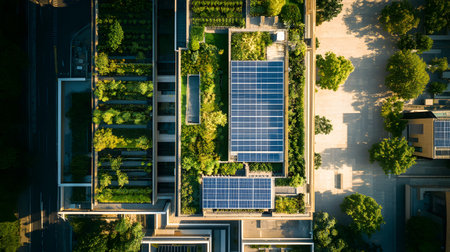 Eco-friendly architecture background with sustainable design elements. Great for green architecture,...