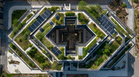 Eco-friendly architecture background with sustainable design elements. Great for green architecture,...