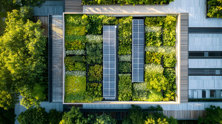 Eco-friendly architecture background with sustainable design elements. Great for green architecture,...