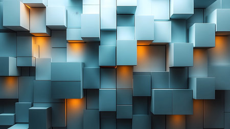 Modular architecture background with geometric block structures. Great for prefab concepts,...