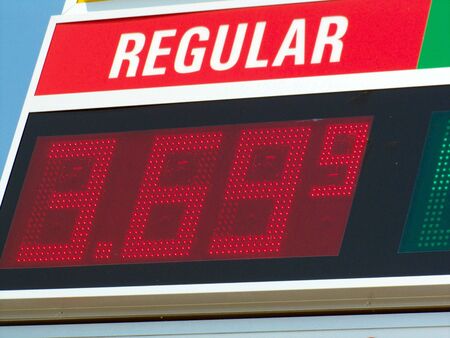 Gasoline Price Signの写真素材