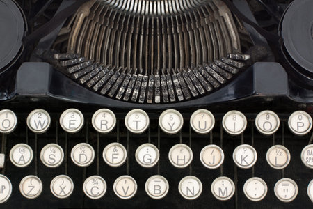 Close-up of Portable Typewriter showing keys and type
