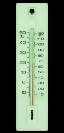 Thermometer isolated on black with clipping path