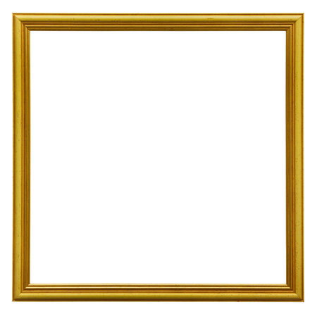Old picture frame isolated on white