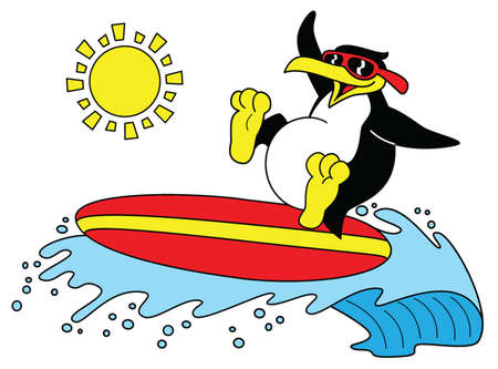 Penguins summer 2のイラスト素材