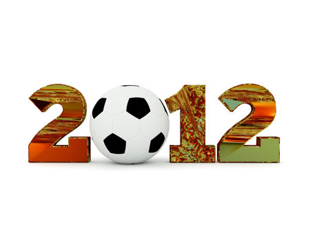 2012 concept with soccer ball