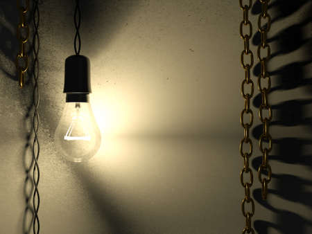 a lighting bulb grunge backgroundの写真素材