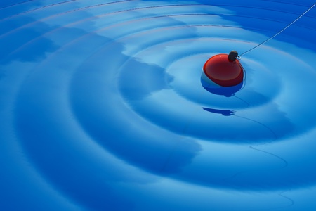 a fishing background, water with sky reflactionの写真素材