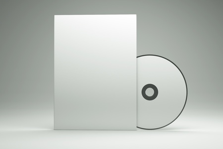 a box with cd diskの写真素材