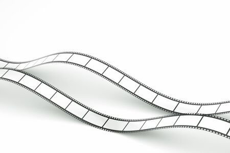 a reel of film on whiteの写真素材